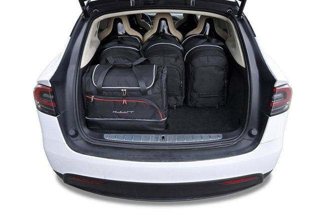 Kjust Reistassenset voor Tesla Model X 2015-2022 - Set van 5 Tassen met 3 Roltassen en 2 Sporttassen
