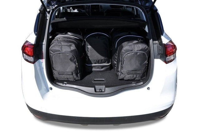 Kjust Reistassenset voor Renault Scenic 2017-2021 - Set van 4 Tassen met 2 Roltassen 1 Sporttas en 1 Vliegtuigtas