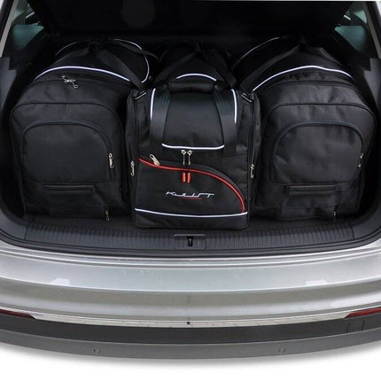 Kjust Reistassenset voor Volkswagen Tiguan 2016-2024 - Set van 4 Tassen met 2 Roltassen 1 Sporttas en 1 Vliegtuigtas