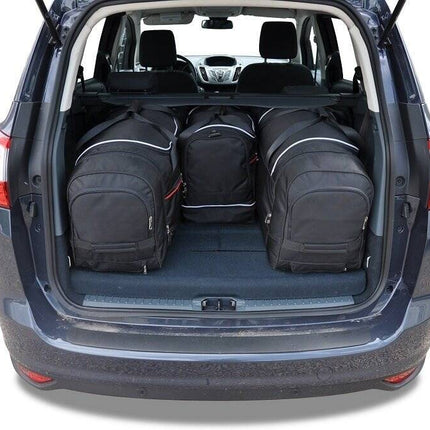 Kjust Reistassenset voor Ford Grand C-Max 2010-2015 - Set van 4 Tassen met 2 Roltassen en 2 Sporttassen