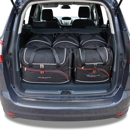 Kjust Reistassenset voor Ford Grand C-Max 2010-2015 - Set van 5 Tassen met 3 Roltassen en 2 Vliegtuigtassen