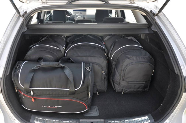 Kjust Reistassenset voor Mazda 6 stationwagen 2008-2013 - Set van 5 Tassen met 3 Roltassen en 2 Vliegtuigtassen