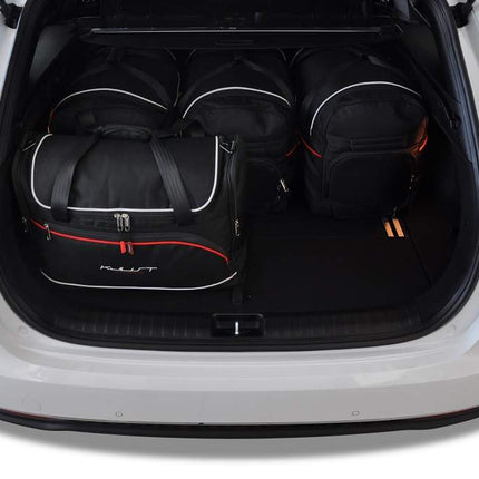Kjust Reistassenset voor Kia Ceed Sportswagon vanaf 2018 - Set van 5 Tassen met 3 Roltassen en 2 Vliegtuigtassen
