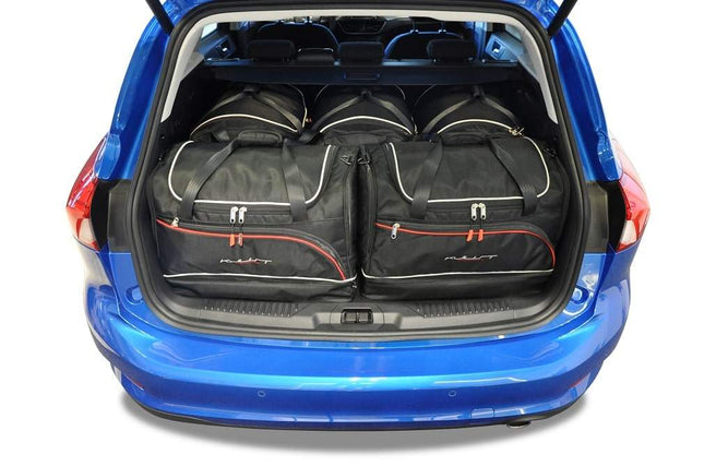 Kjust Reistassenset voor Ford Focus Wagon vanaf 2018 - Set van 5 Tassen met 3 Roltassen en 2 Sporttassen