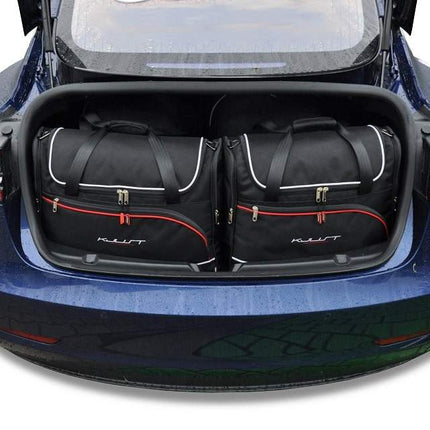 Kjust Reistassenset voor Tesla Model 3 2016-2023 - Set van 5 Tassen met 2 Roltassen 1 Sporttas en 2 Vliegtuigtassen