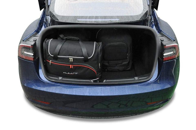 Kjust Reistassenset voor Tesla Model 3 2016-2023 - Set van 5 Tassen met 2 Roltassen 1 Sporttas en 2 Vliegtuigtassen