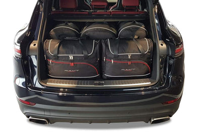 Kjust Reistassenset voor Porsche Cayenne vanaf 2018 - Set van 5 Tassen met 3 Roltassen en 2 Vliegtuigtassen