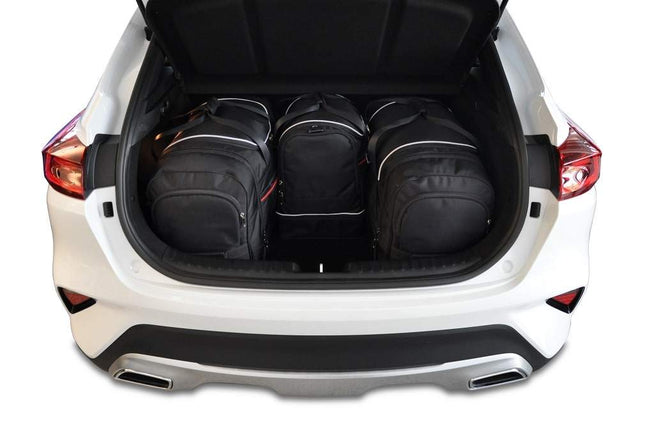 Kjust Reistassenset voor Kia Venga 5-deurs vanaf 2010 - Set van 4 Tassen met 2 Roltassen 1 Sporttas en 1 Vliegtuigtas