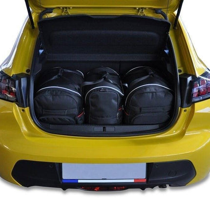 Kjust Reistassenset voor Peugeot 208 5-deurs vanaf 2019 - Set van 3 Tassen met 2 Roltassen en 1 Vliegtuigtas