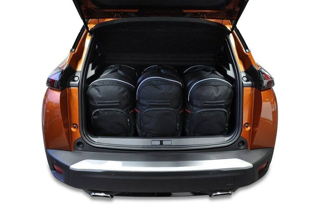 Kjust Reistassenset voor Peugeot 2008 vanaf 2019 - Set van 3 Tassen met 3 Roltassen