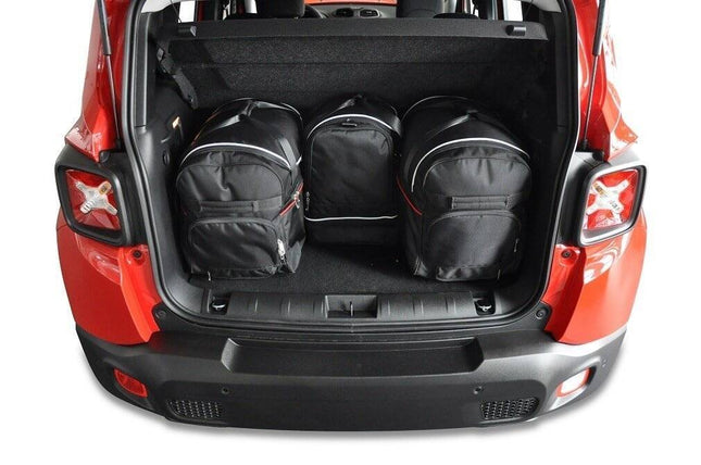 Kjust Reistassenset voor Jeep Renegade vanaf 2015 - Set van 4 Tassen met 2 Roltassen 1 Sporttas en 1 Vliegtuigtas