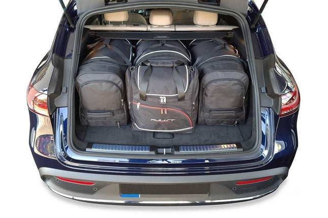 Kjust Reistassenset voor Mercedes Benz EQC vanaf 2020 - Set van 4 Tassen met 3 Roltassen en 1 Vliegtuigtas
