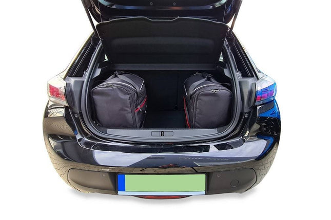 Kjust Reistassenset voor Peugeot 208 5-deurs vanaf 2019 - Set van 3 Tassen met 3 Sporttassen