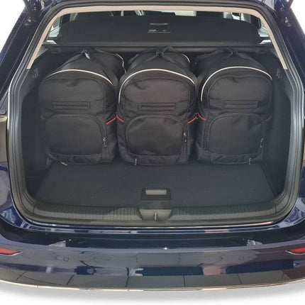 Kjust Reistassenset voor Volkswagen Golf stationwagen vanaf 2020 - Set van 5 Tassen met 3 Roltassen en 2 Sporttassen