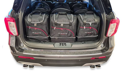 Kjust Reistassenset voor Ford Explorer vanaf 2020 - Set van 6 Tassen met 3 Roltassen en 3 Sporttassen