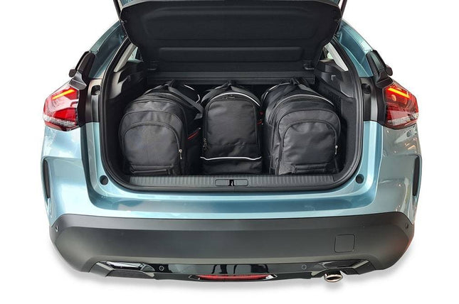 Kjust Reistassenset voor Citroen C4 X vanaf 2023 - Set van 4 Tassen met 2 Roltassen 1 Sporttas en 1 Vliegtuigtas