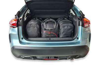 Kjust Reistassenset voor Citroen e-C4 5-deurs vanaf 2020 - Set van 4 Tassen met 2 Roltassen 1 Sporttas en 1 Vliegtuigtas