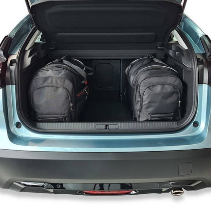 Kjust Reistassenset voor Citroen e-C4 5-deurs vanaf 2020 - Set van 4 Tassen met 2 Roltassen 1 Sporttas en 1 Vliegtuigtas