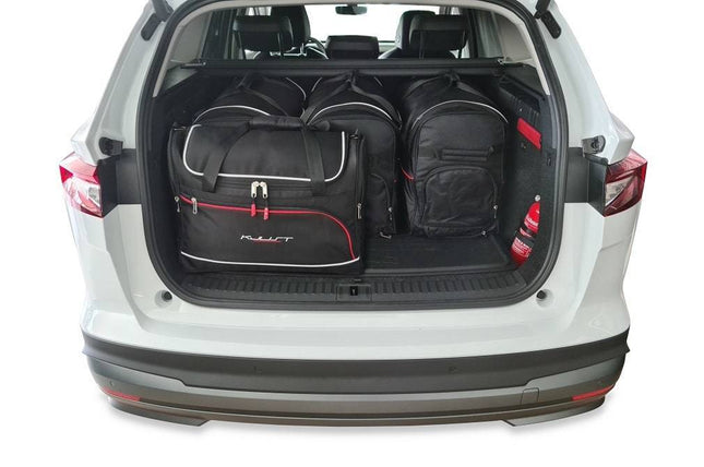 Kjust Reistassenset voor Skoda Enyaq vanaf 2021 - Set van 5 Tassen met 3 Roltassen en 2 Vliegtuigtassen