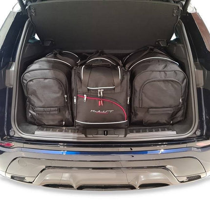 Kjust Reistassenset voor Land Rover Range Rover Evoque 5-deurs vanaf 2019 - Set van 4 Tassen met 2 Roltassen 1 Sporttas en 1 Vliegtuigtas