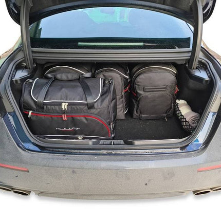 Kjust Reistassenset voor Maserati Quattroporte vanaf 2013 - Set van 5 Tassen met 2 Roltassen 2 Sporttassen en 1 Vliegtuigtas