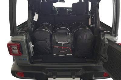 Kjust Reistassenset voor Jeep Wrangler 2007-2018 - Set van 4 Tassen met 2 Roltassen 1 Sporttas en 1 Vliegtuigtas