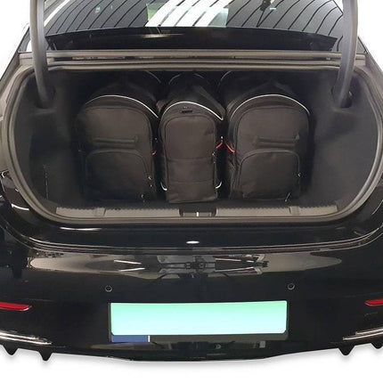 Kjust Reistassenset voor Mercedes Benz EQE Limousine vanaf 2022 - Set van 5 Tassen met 2 Roltassen 2 Sporttassen en 1 Vliegtuigtas