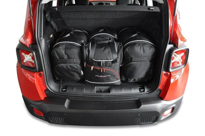 Kjust Reistassenset voor Jeep Renegade vanaf 2015 - Set van 4 Tassen met 2 Roltassen 1 Sporttas en 1 Vliegtuigtas