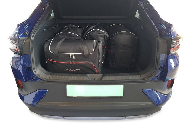 Kjust Reistassenset voor Volkswagen ID.5 vanaf 2022 - Set van 5 Tassen met 2 Roltassen 1 Sporttas en 2 Vliegtuigtassen