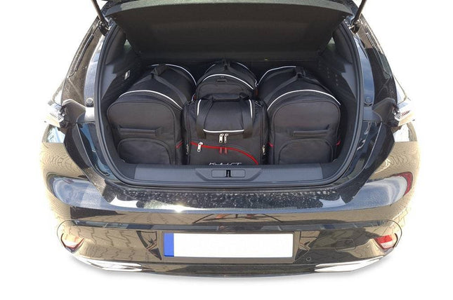 Kjust Reistassenset voor Peugeot 308 5-deurs vanaf 2021 - Set van 4 Tassen met 2 Roltassen 1 Sporttas en 1 Vliegtuigtas