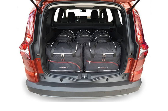 Kjust Reistassenset voor Dacia Jogger vanaf 2022 - Set van 5 Tassen met 3 Roltassen en 2 Sporttassen