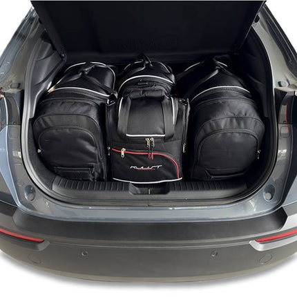 Kjust Reistassenset voor Mazda MX-30 vanaf 2022 - Set van 4 Tassen met 2 Roltassen 1 Sporttas en 1 Vliegtuigtas