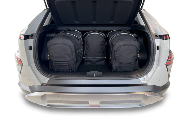 Kjust Reistassenset voor Hyundai Kona vanaf 2023 - Set van 4 Tassen met 2 Roltassen 1 Sporttas en 1 Vliegtuigtas