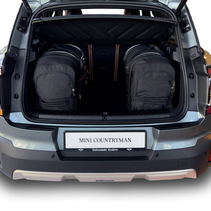 Kjust Reistassenset voor Mini Countryman vanaf 2024 - Set van 4 Tassen met 2 Roltassen 1 Sporttas en 1 Vliegtuigtas