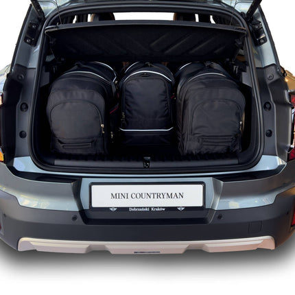 Kjust Reistassenset voor Mini Countryman vanaf 2024 - Set van 4 Tassen met 2 Roltassen 1 Sporttas en 1 Vliegtuigtas