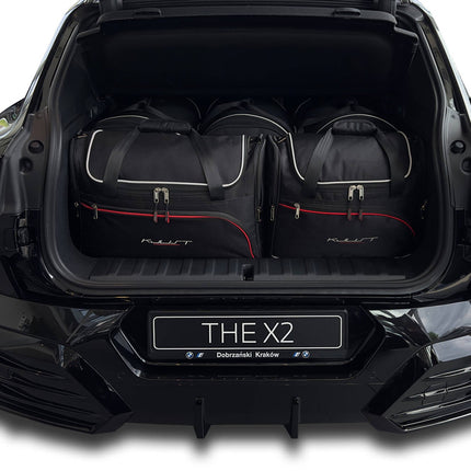 Kjust Reistassenset voor BMW iX2 vanaf 2023 - Set van 5 Tassen met 3 Roltassen en 2 Vliegtuigtassen