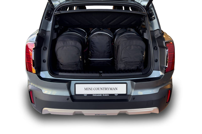 Kjust Reistassenset voor Mini Countryman vanaf 2024 - Set van 4 Tassen met 2 Roltassen 1 Sporttas en 1 Vliegtuigtas
