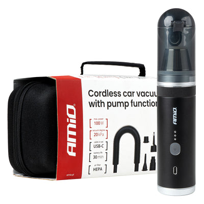 AMiO Draadloze Autostofzuiger Borstelloos met Pompfunctie 100W 20kPa USB-C