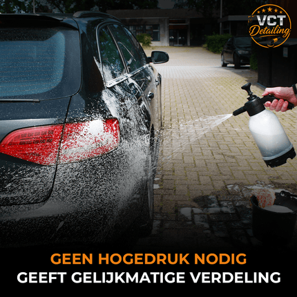 Professionele Handmatige Foam Spuit Drukschuimer Pomp met Sproeikoppen voor Detailing (2 Liter) - VCTparts.nl
