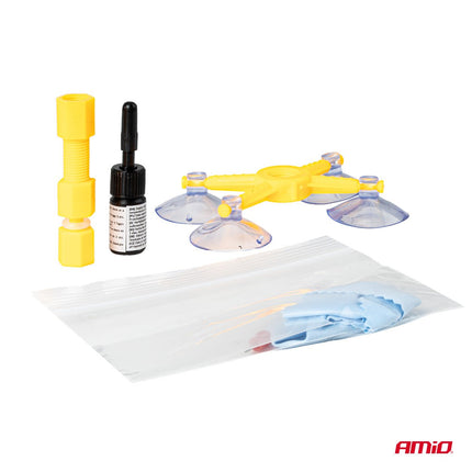 AMiO AMiO Professionele Windshield Repair Kit - Voorruit Autoruit Sterretjes en Haarscheuren Snelle Reparatie Zonder Demontage AMiO 5