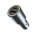 Proove Proove 53W Snelle Auto Oplader USB en USB - C – Dubbele Autolader met Power Delivery 3.0 en LED Indicator in Metallic Grijs Proove 7