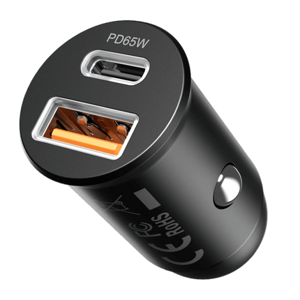 Proove Proove 65W Snelle Auto Oplader USB - A en USB - C – Krachtige Compacte Autolader met PD 3.0 en LED Indicator in Zwart Aluminium Proove 7