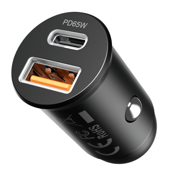 Proove Proove 65W Snelle Auto Oplader USB - A en USB - C – Krachtige Compacte Autolader met PD 3.0 en LED Indicator in Zwart Aluminium Proove 7