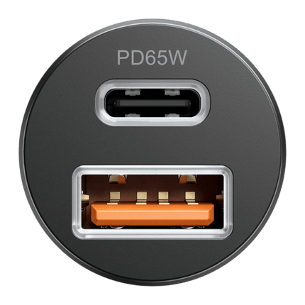 Proove Proove 65W Snelle Auto Oplader USB - A en USB - C – Krachtige Compacte Autolader met PD 3.0 en LED Indicator in Zwart Aluminium Proove 3