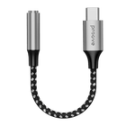 Proove Proove Adapter AUX SoundMesh TypeC naar 3.5mm Grijs voor Smartphones en Audioapparaten Proove 3