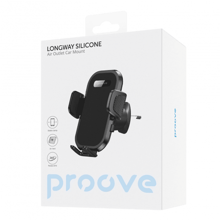 Proove Proove Auto Telefoonhouder Longway Silicone Klem – Ventilatierooster Bevestiging – Zwart Proove 6