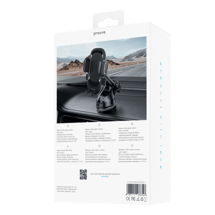 Proove Autohouder Ellipse Zuignapautohouder Universele en Stijlvolle Smartphonehouder – 360° Verstelbaar voor Optimaal Gebruiksgemak - VCTparts.nl