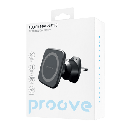 Proove Proove Block Magnetische Autohouder voor Ventilatierooster - Verstelbare en Elegante Smartphone Bevestiging voor iPhone 12+ en MagSafe Apparaten Proove 3