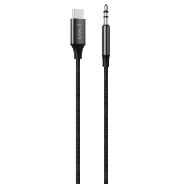 Proove AUX Kabel SoundTrack Type-C naar 3.5mm AUX (1m) Zwart - VCTparts.nl
