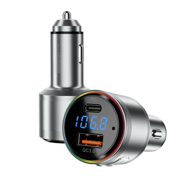 Proove FM Transmitter Maxi Wave 30W (PD+QC3.0) Type-C+USB Zilver - VCTparts.nl